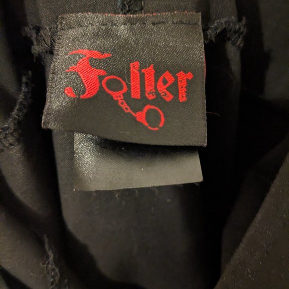 Folter Black Widow Spider Spiderweb Dress Halloween Retro Goth RARE - Picture 14 of 15